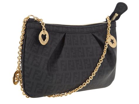 fendi black bag with gold chain|vintage fendi waist bag.